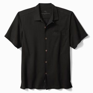 Tommy Bahama Coastal Breeze Check IslandZone® Camp Shirt - XXL in Black